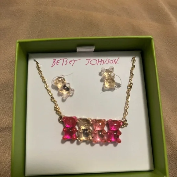 Betsey Johnson, Gummy Bear, earrings, and necklace - Picture 2 of 4